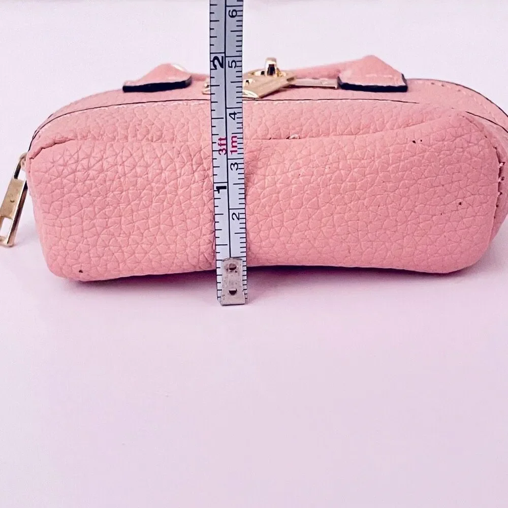 NWT Gorgeous Pink Pu Leather Purse Bag Charm Lobster Keyring Keyholder Keyring